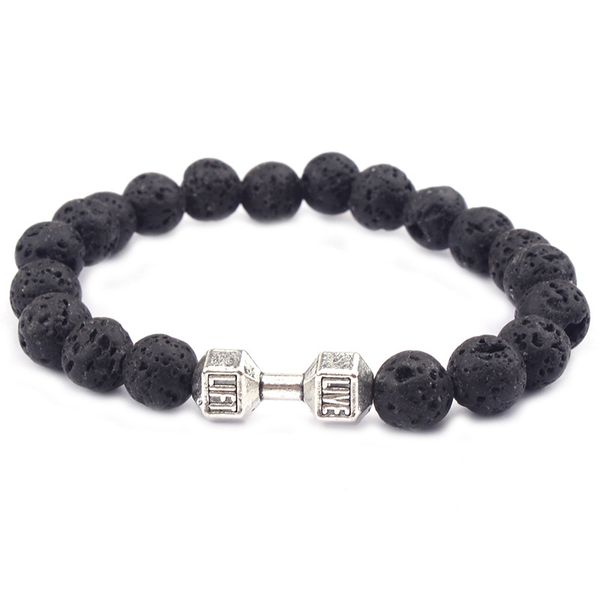 new fashion natural stone jewelry 8mm metal barbell bracelet bead fitness prayer dumbbell ing, Golden;silver
new fashion natural stone jewelry 8mm metal barbell bracelet bead fitness prayer dumbbell ing, Golden;silver
