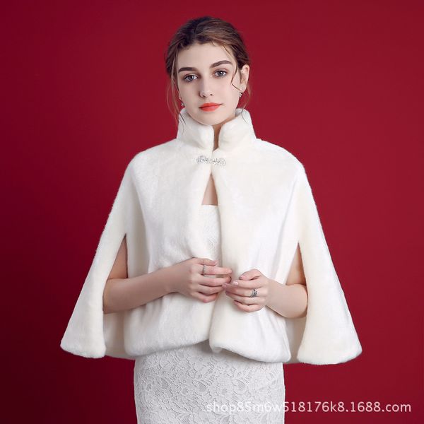 autumn and winter faux fur coat bridal wraps sleeveless high neck warm wedding shawl jackets bolero for wedding dresses bridal wraps, White
autumn and winter faux fur coat bridal wraps sleeveless high neck warm wedding shawl jackets bolero for wedding dresses bridal wraps, White