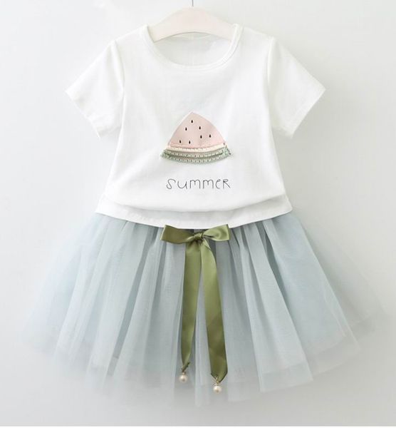 retail 2017 summer girls clothing sets watermelon printed t-shirt+gauze skirt two piece fashion outfits children clothing e869, White
retail 2017 summer girls clothing sets watermelon printed t-shirt+gauze skirt two piece fashion outfits children clothing e869, White