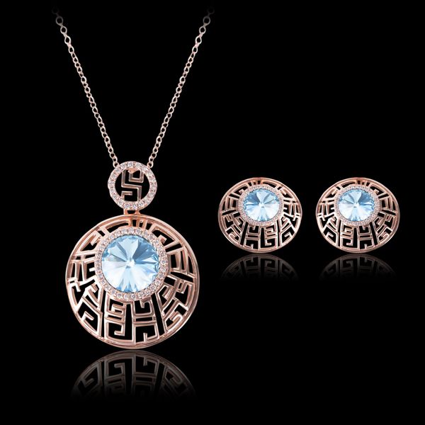 necklace earrings jewelry set fashion royal luxury quality rhinestone 18k gold plated hollow out circles party jewelry 2-piece set js112, Silver
necklace earrings jewelry set fashion royal luxury quality rhinestone 18k gold plated hollow out circles party jewelry 2-piece set js112, Silver
