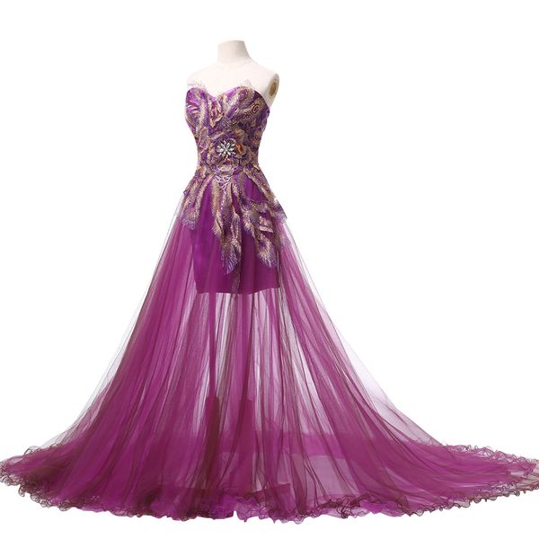 Long purple Off the Shoulderprom dresses 2019 peacock Appliques prom gown sweetheart Sexy see through prom dresses Custom Made Cheap
Long purple Off the Shoulderprom dresses 2019 peacock Appliques prom gown sweetheart Sexy see through prom dresses Custom Made Cheap