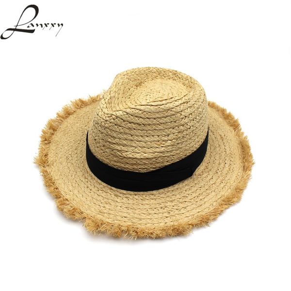wholesale- lanxxy 2017 new fashion tassel straw hat chapeu feminino summer beach hat panama caps sun hats for women, Blue;gray
wholesale- lanxxy 2017 new fashion tassel straw hat chapeu feminino summer beach hat panama caps sun hats for women, Blue;gray