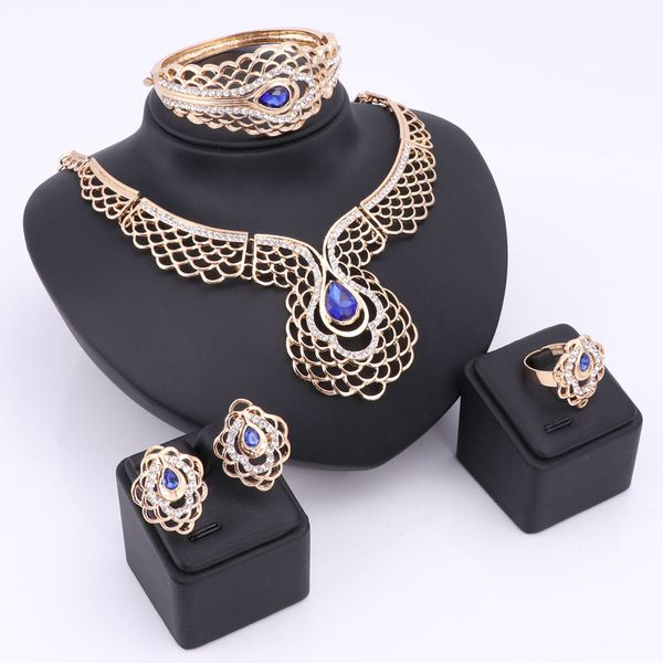 Fashion Statement Wedding Necklace Christmas lima Peru Necklace Parure Bijoux Femme Created Sapphire Gold Plated Necklace Set
Fashion Statement Wedding Necklace Christmas lima Peru Necklace Parure Bijoux Femme Created Sapphire Gold Plated Necklace Set