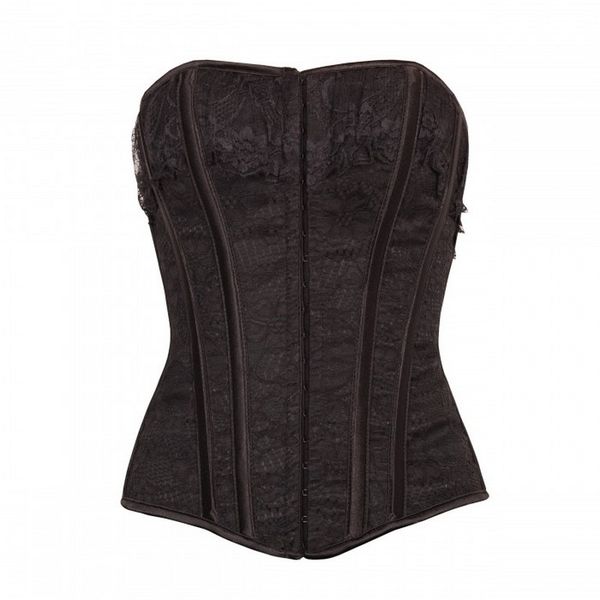 women burlesque slimming lace overbust corset with black insert panels night club halloween cosplay dancing costume corset top, Black;white
women burlesque slimming lace overbust corset with black insert panels night club halloween cosplay dancing costume corset top, Black;white