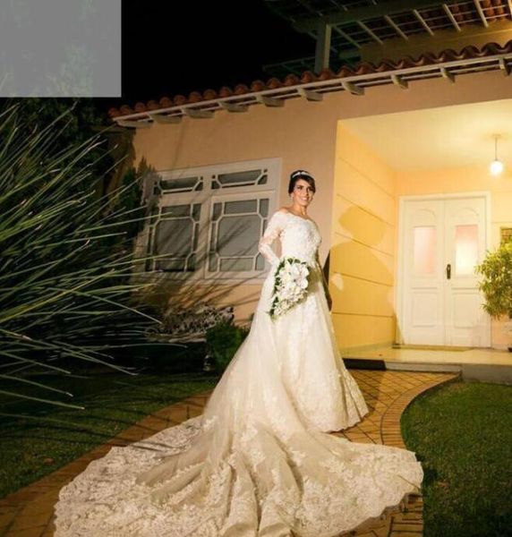 royal design new long sleeve wedding dresses off shoulder handmade appliques lace a line bridal gowns custom size, White
royal design new long sleeve wedding dresses off shoulder handmade appliques lace a line bridal gowns custom size, White