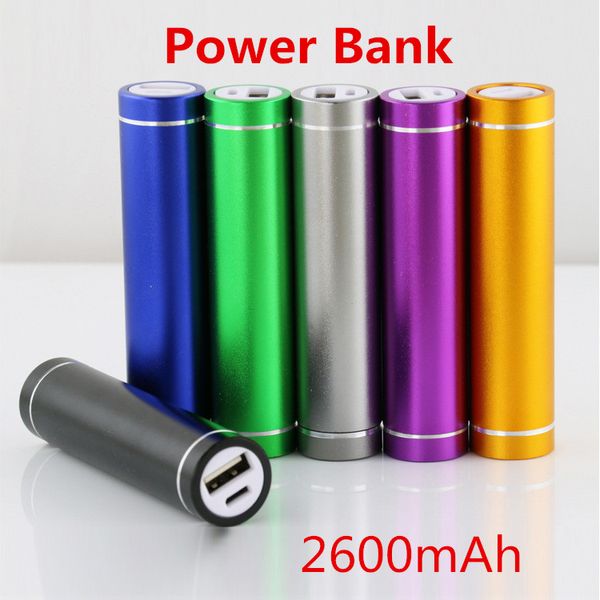 

cylinder shape 2600mah portable mobile power bank 5v 1a usb battery charger 18650 power bank for your phone