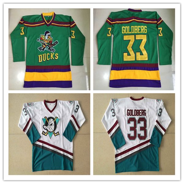 33 Greg Goldberg 96 Charlie Conway 99 Adam Banks 66 Gordon Bombay 1996-06 Anaheim Mighty Ducks Cheap Hockey Jerseys In Stock