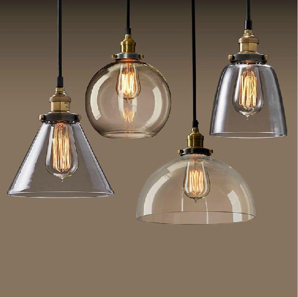 New Vintage Clear Glass Pendant Light Copper Hanging Lamps E27 110/220V Light Bulbs For Home Decor Restaurant Luminarias Abajour Chandelier
New Vintage Clear Glass Pendant Light Copper Hanging Lamps E27 110/220V Light Bulbs For Home Decor Restaurant Luminarias Abajour Chandelier