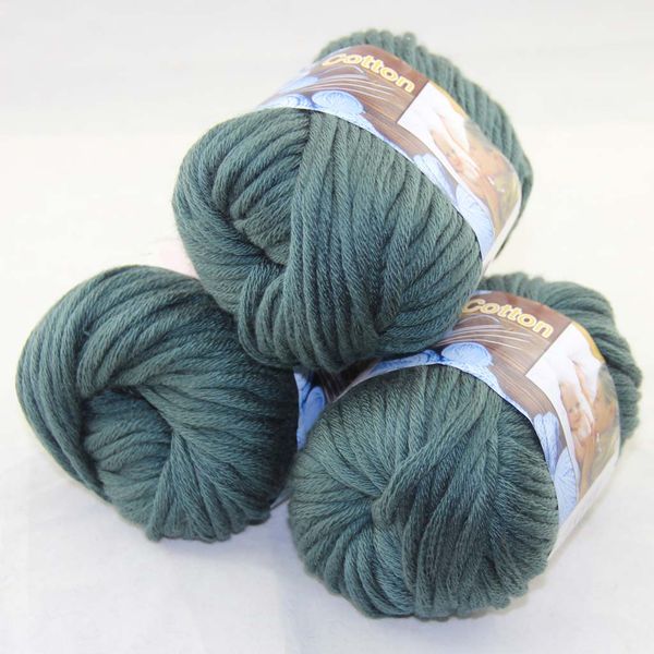 sale lot of 3 ballsx50g special thick worsted 100% cotton knitting yarn dark green 42219, Black;white
sale lot of 3 ballsx50g special thick worsted 100% cotton knitting yarn dark green 42219, Black;white