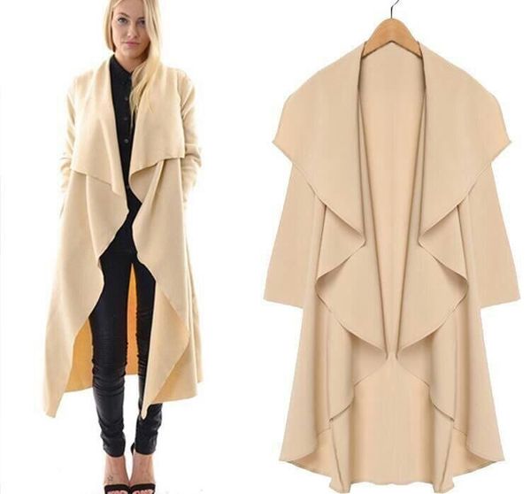 Hot Style Fashion Long Women Coats 2016 Spring and Autumn Women's clothing Long Sleeve Coats Ruffle Long Knee Length Trench Coats
Hot Style Fashion Long Women Coats 2016 Spring and Autumn Women's clothing Long Sleeve Coats Ruffle Long Knee Length Trench Coats