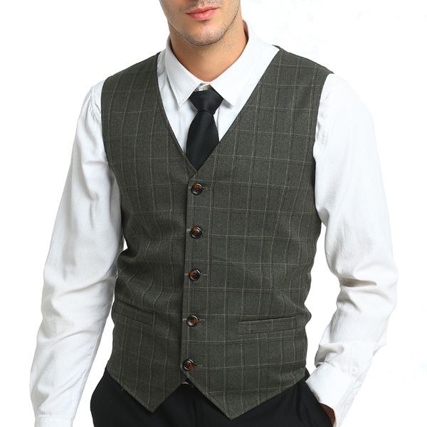 plaid gentleman brand vest version of men's fashion suit vest for men 2017 new arrivals casual wedding suit vest pocket army green colo, Black;white
plaid gentleman brand vest version of men's fashion suit vest for men 2017 new arrivals casual wedding suit vest pocket army green colo, Black;white