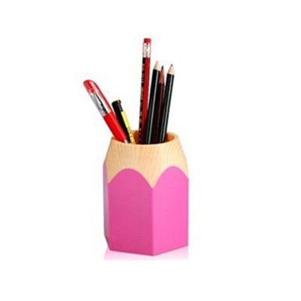 Wholesale-2016 Portable Pen Vase Pencil Pot Brush Pens Holders Stationery Container Desk Tidy New Arrival