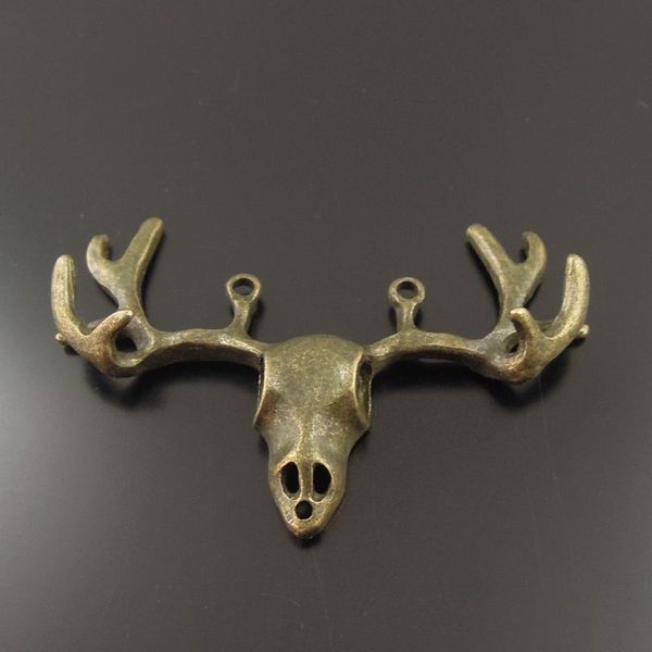 12x vintage style bronze tone deer head skull pendant charms new 54*37*9mm jewelry making, Bronze;silver
12x vintage style bronze tone deer head skull pendant charms new 54*37*9mm jewelry making, Bronze;silver