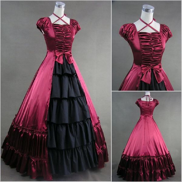 gt019) short sleeve gothic lolita southern bell dress gothic victorian ball gown fancy dress prom halloween party costume, Black;red
gt019) short sleeve gothic lolita southern bell dress gothic victorian ball gown fancy dress prom halloween party costume, Black;red