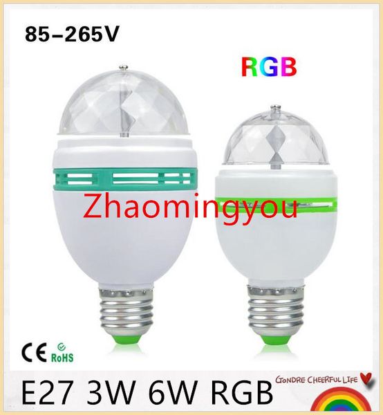 1 Шт. E27 3 Вт 6 Вт светодиодная лампа RGB Авто Вращающийся Свет этапа Праздничная Ламп
1 Шт. E27 3 Вт 6 Вт светодиодная лампа RGB Авто Вращающийся Свет этапа Праздничная Ламп