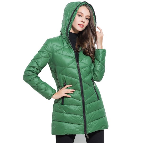 women zipper hooded in the long section down jacket winter outdoor warm slim coat women light white duck down jacket, Black
women zipper hooded in the long section down jacket winter outdoor warm slim coat women light white duck down jacket, Black