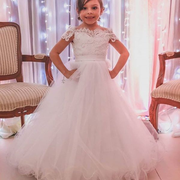 boat neck off shoulder flower girls dresses lace cute girls communion dresses with beaded pearls wedding party dresses, White;blue
boat neck off shoulder flower girls dresses lace cute girls communion dresses with beaded pearls wedding party dresses, White;blue