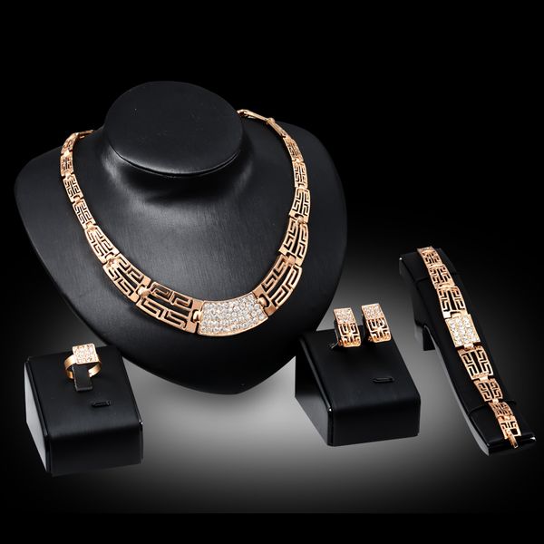 earrings neckalces bracelets rings jewelry sets fashion women full rhinestone 18k gold plated hollow out 4-piece set party jewelry js017, Slivery;golden
earrings neckalces bracelets rings jewelry sets fashion women full rhinestone 18k gold plated hollow out 4-piece set party jewelry js017, Slivery;golden