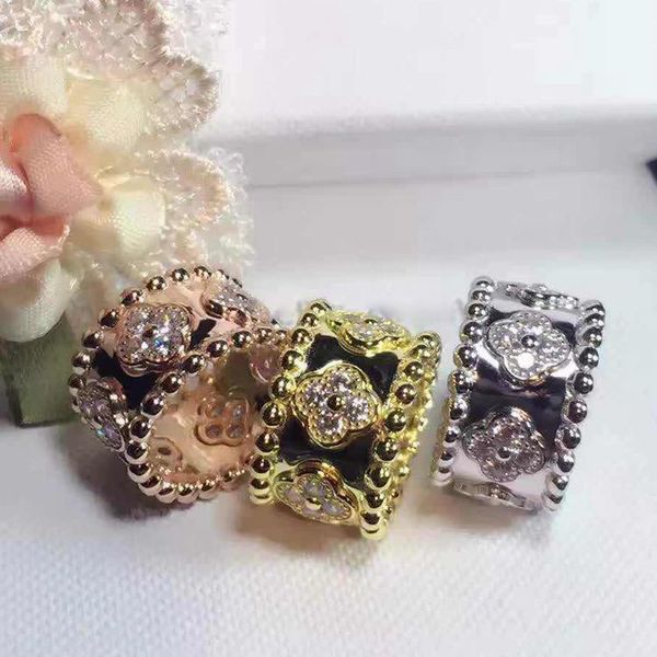 new design brass material love punk ring with clover flower and diamond for women ring jewelry gift ps6412, Silver
new design brass material love punk ring with clover flower and diamond for women ring jewelry gift ps6412, Silver