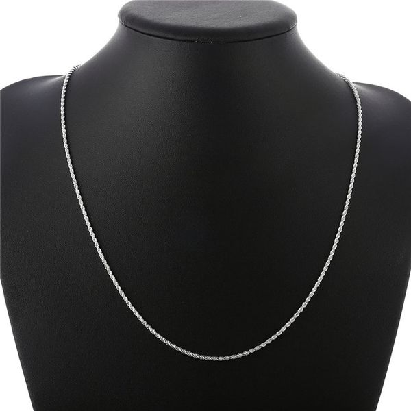 Hot sale 2MM flash twisted rope necklace sterling silver necklace STSN226,wholesale fashion 925 silver Chains necklace factory direct sale
Hot sale 2MM flash twisted rope necklace sterling silver necklace STSN226,wholesale fashion 925 silver Chains necklace factory direct sale