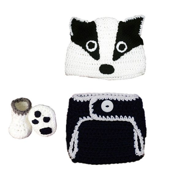 Newborn Badger Costume,Handmade Knit Crochet Baby Boy Girl Animal Badger Hat Diaper Cover Booties Set,Infant Halloween Costume Photo Prop
Newborn Badger Costume,Handmade Knit Crochet Baby Boy Girl Animal Badger Hat Diaper Cover Booties Set,Infant Halloween Costume Photo Prop