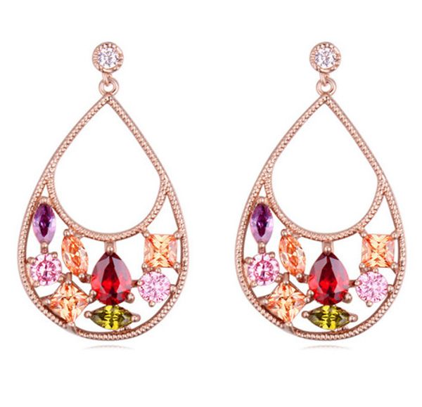 dangle chandelier earrings women fashion luxury zircon 18k gold plated water drop style drop earrings jewelry ter021, Silver
dangle chandelier earrings women fashion luxury zircon 18k gold plated water drop style drop earrings jewelry ter021, Silver