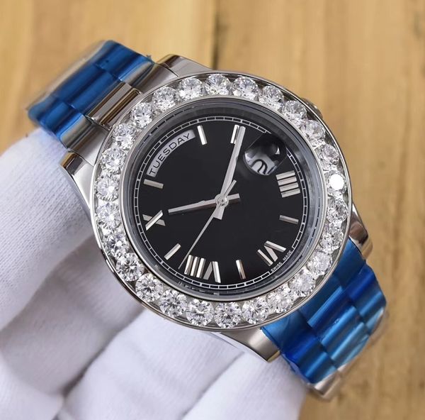 luxury watches president day-date 18038 diamond bezel watch black dial steel mens casual watch automatic mechanical men's wristwatches., Slivery;brown
luxury watches president day-date 18038 diamond bezel watch black dial steel mens casual watch automatic mechanical men's wristwatches., Slivery;brown