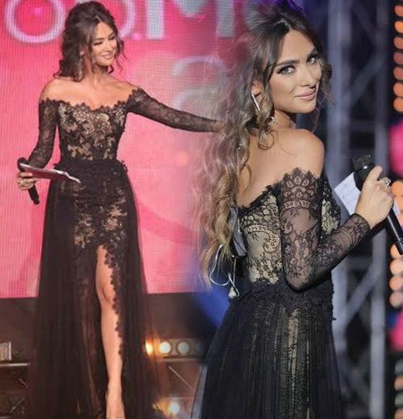 2019 Newest Sexy Black Fantastic New Long Evening Dress Boat Neck Long Sleeves A-Line Lace Tulle Prom Dresses Robe de soiree Custom Made
2019 Newest Sexy Black Fantastic New Long Evening Dress Boat Neck Long Sleeves A-Line Lace Tulle Prom Dresses Robe de soiree Custom Made