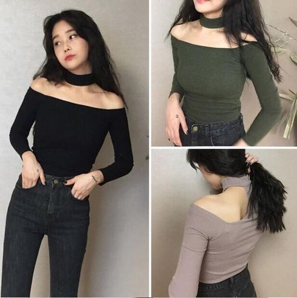 tight shirt neck strapless care unit was t-shirt even collar bottoming female long-sleeved thin women bauht, Black
tight shirt neck strapless care unit was t-shirt even collar bottoming female long-sleeved thin women bauht, Black