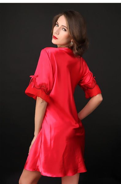 wholesale- nightgown pijama victoria silk night dress lace plus size short sleeve pyjamas women nightwear sleepwear nuisette femme, Black;red
wholesale- nightgown pijama victoria silk night dress lace plus size short sleeve pyjamas women nightwear sleepwear nuisette femme, Black;red
