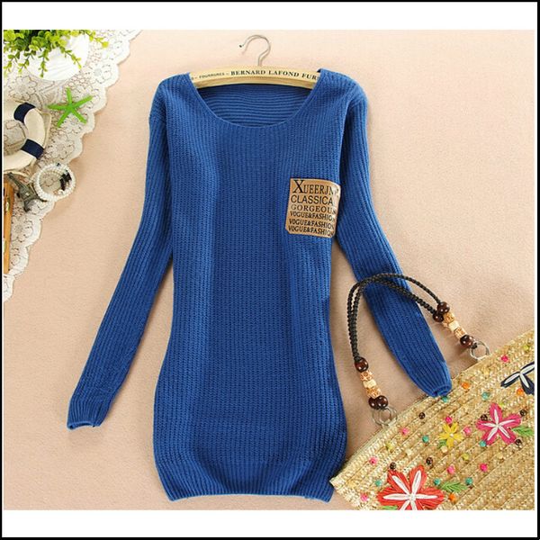 wholesale- o-neck tricotado knitted sweaters 2017 women fashion pullovers solid long sleeve winter sale tricot pullover women sweaters, White;black
wholesale- o-neck tricotado knitted sweaters 2017 women fashion pullovers solid long sleeve winter sale tricot pullover women sweaters, White;black