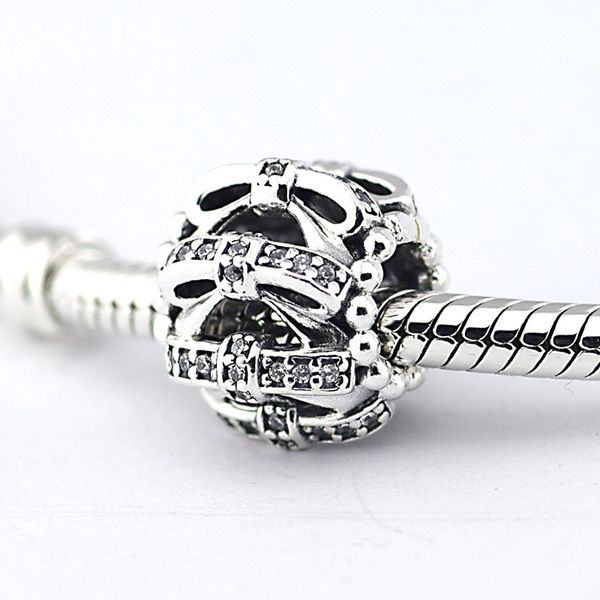 fits pandora charm bracelets authentic 925 silver beads cubic zirconia openwork bow knot charm diy jewelry christmas gift, Black
fits pandora charm bracelets authentic 925 silver beads cubic zirconia openwork bow knot charm diy jewelry christmas gift, Black
