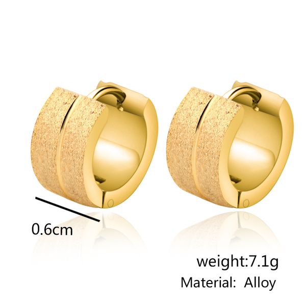 Fashion stainless steel Hoop Earrings Silver Golden Black Scrub Loop Earrings African Jewelry for Women Party Costume boucle d'oreille