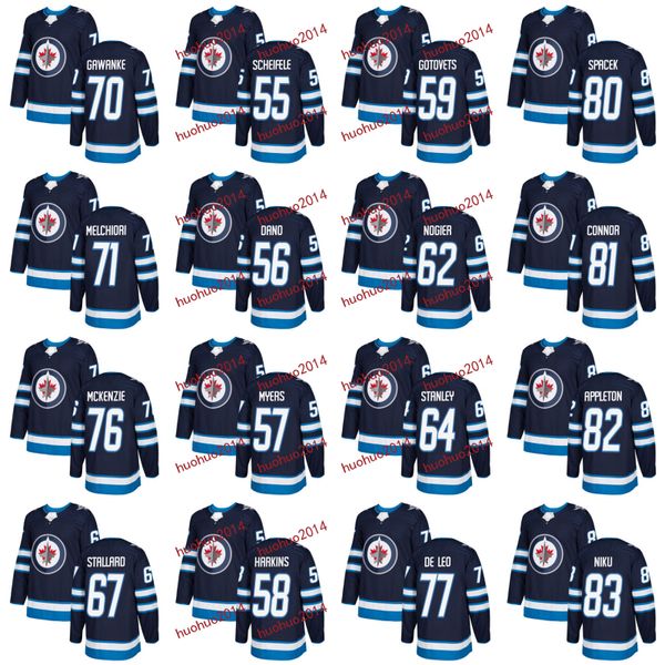 Winnipeg Jets 2017-2018 Season 55 Mark Scheifele 56 Marko Dano 57 Tyler Myers 58 Jansen Harkins 59 Kirill Gotovets 62 Nogier Hockey Jerseys
Winnipeg Jets 2017-2018 Season 55 Mark Scheifele 56 Marko Dano 57 Tyler Myers 58 Jansen Harkins 59 Kirill Gotovets 62 Nogier Hockey Jerseys