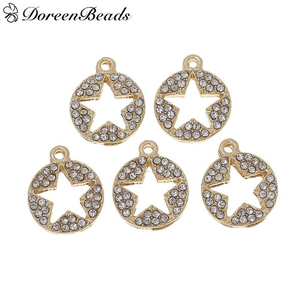 charms round gold plated pentagram star hollow carved clear rhinestone 15mm(5/8")x 13mm(4/8"), 5 pcs 2016 new jewelry making, Bronze;silver
charms round gold plated pentagram star hollow carved clear rhinestone 15mm(5/8")x 13mm(4/8"), 5 pcs 2016 new jewelry making, Bronze;silver