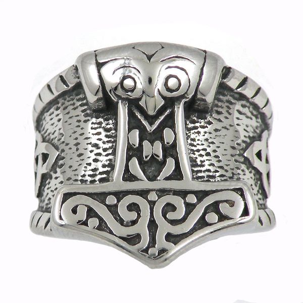 fanssteel stainless steel vintage mens or wemens jewelry celtic thors hammer ring tool ring 13w88, Silver
fanssteel stainless steel vintage mens or wemens jewelry celtic thors hammer ring tool ring 13w88, Silver