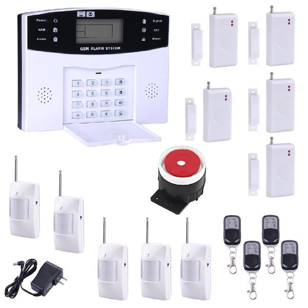 gsm sms home burglar security alarm system detector sensor kit remote control 
gsm sms home burglar security alarm system detector sensor kit remote control