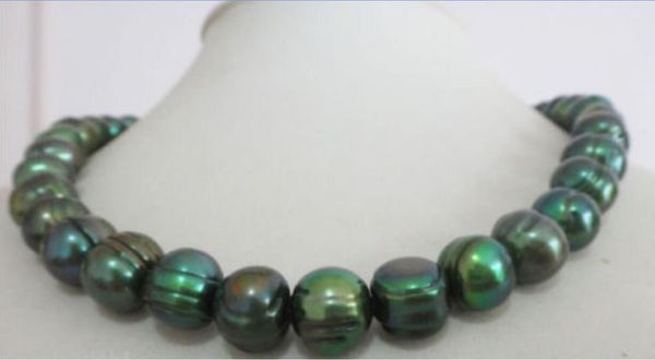 natural 11-12mm tahitian baroque peacock black pearl necklace 18inch14k, Silver
natural 11-12mm tahitian baroque peacock black pearl necklace 18inch14k, Silver