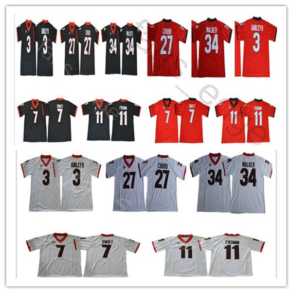 ncaa georgia bulldogs 11 jake fromm 10 jacob eason 27 nick chubb 7 d'andre swift 34 herchel walker red white college football jersey, Black
ncaa georgia bulldogs 11 jake fromm 10 jacob eason 27 nick chubb 7 d'andre swift 34 herchel walker red white college football jersey, Black