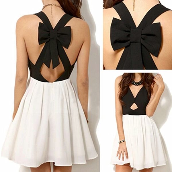 chiffion v neck short bow simple style black and ivory homecoming holiday guest dress evening dresses cocktail party prom formal, Black;red
chiffion v neck short bow simple style black and ivory homecoming holiday guest dress evening dresses cocktail party prom formal, Black;red