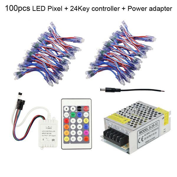 Xmas огни 12 мм WS2811 LED Pixel Light DC 5V водонепроницаемый модуль Lampara Dream Color + 24 клавиши пульт
Xmas огни 12 мм WS2811 LED Pixel Light DC 5V водонепроницаемый модуль Lampara Dream Color + 24 клавиши пульт