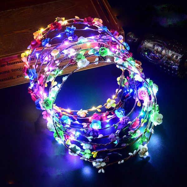colorful flashing led flower headband light up floral hair garland wreath wedding women girl hair accessories
colorful flashing led flower headband light up floral hair garland wreath wedding women girl hair accessories