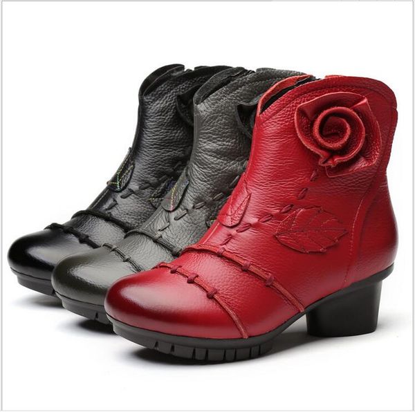 the national style ankle boot leather boots with the martin vintage handmade shoes the winter warm cotton boots, Black
the national style ankle boot leather boots with the martin vintage handmade shoes the winter warm cotton boots, Black