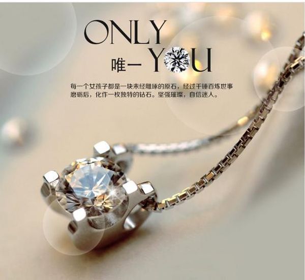 925 silver diamond necklace with pendant, noble and delicate for engagment wedding, and high quality
925 silver diamond necklace with pendant, noble and delicate for engagment wedding, and high quality
