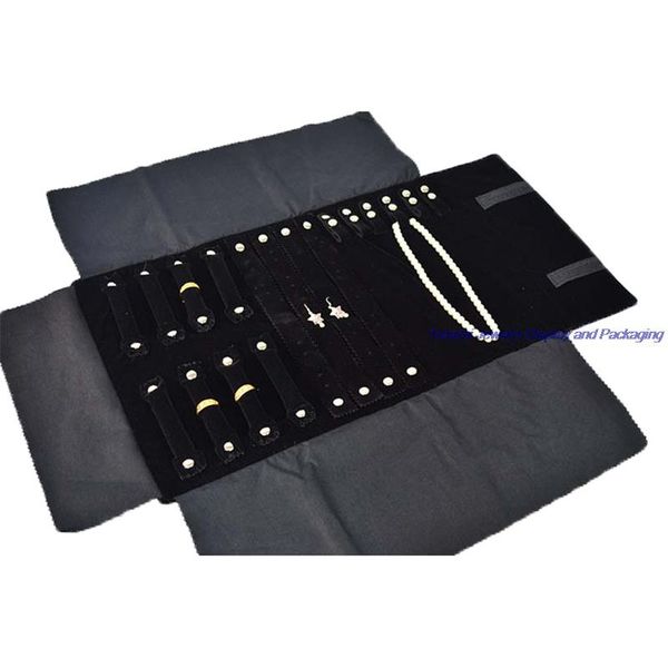 Portable Black Velvet Jewelry Display Set Rolls Travel Organizer Bag Foldable For Earrings Ring Chain Pendant Necklace Storage
Portable Black Velvet Jewelry Display Set Rolls Travel Organizer Bag Foldable For Earrings Ring Chain Pendant Necklace Storage