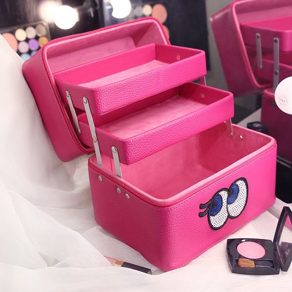 wholesale- glitter eyes multilayers cosmetic box women makeup case professional waterproof upscale beauty case ladies travel organizer bags
wholesale- glitter eyes multilayers cosmetic box women makeup case professional waterproof upscale beauty case ladies travel organizer bags