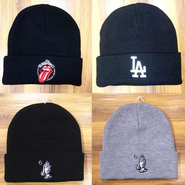 hip hop Winter hat street men and women in Europe and the United States Team Hats tide brand hedging Head Warmer 4 styles