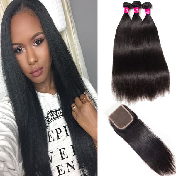 brazilian straight virgin human hair 3 bundles with lace closure remy brazilian peruvian malaysian indian straight hair weave natural color, Black;brown
brazilian straight virgin human hair 3 bundles with lace closure remy brazilian peruvian malaysian indian straight hair weave natural color, Black;brown
