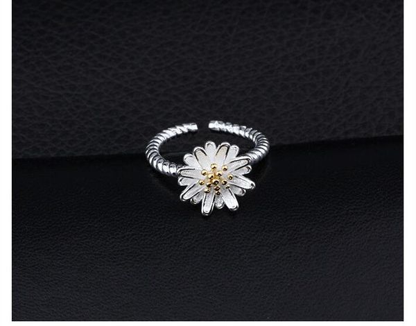 Продвижение! Самая последняя конструкция Daisy форма 925 серебряные кольца (2 цвета) д
