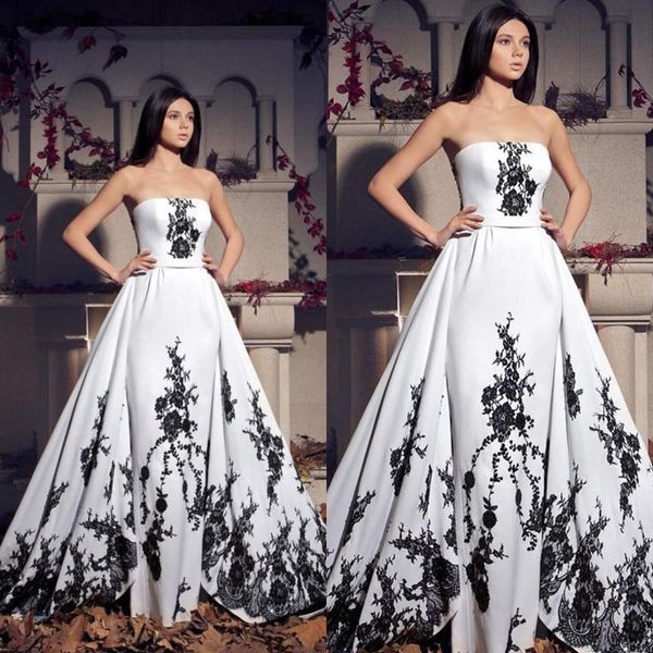 vintage black and white wedding dresses 2017 new strapless lace applique lace up back long bridal gowns custom made china en10256
vintage black and white wedding dresses 2017 new strapless lace applique lace up back long bridal gowns custom made china en10256